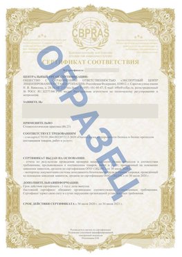 Образец Сертификат СТО 01.064.00220722.2-2020 Губкин Сертификат СТО 01.064.00220722.2-2020 